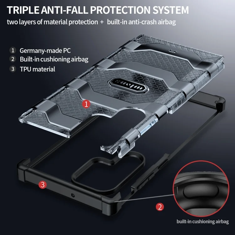 EDA002392501_B4.webp wlons Explorer Series PC+TPU Phone Case, For Samsung Galaxy S22 Ultra 5G - Image 5