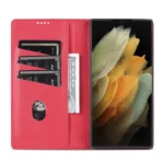 AZNS Magnetic Calf Texture Horizontal Flip Leather Phone Case, For Samsung Galaxy S22 Ultra 5G - Image 6