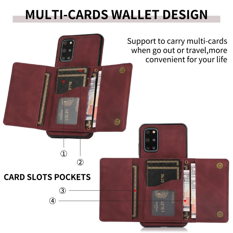 EDA002524905A_5.webp Three-fold Leather Phone Case with Card Slot & Wallet & Holder, For Samsung Galaxy S20+, For Samsung Galaxy S21, For Samsung Galaxy S21+, For Samsung Galaxy S21 Ultra - Image 6