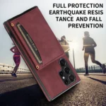 Three-fold Leather Phone Case with Card Slot & Wallet & Holder, For Samsung Galaxy S22 Ultra - Image 5