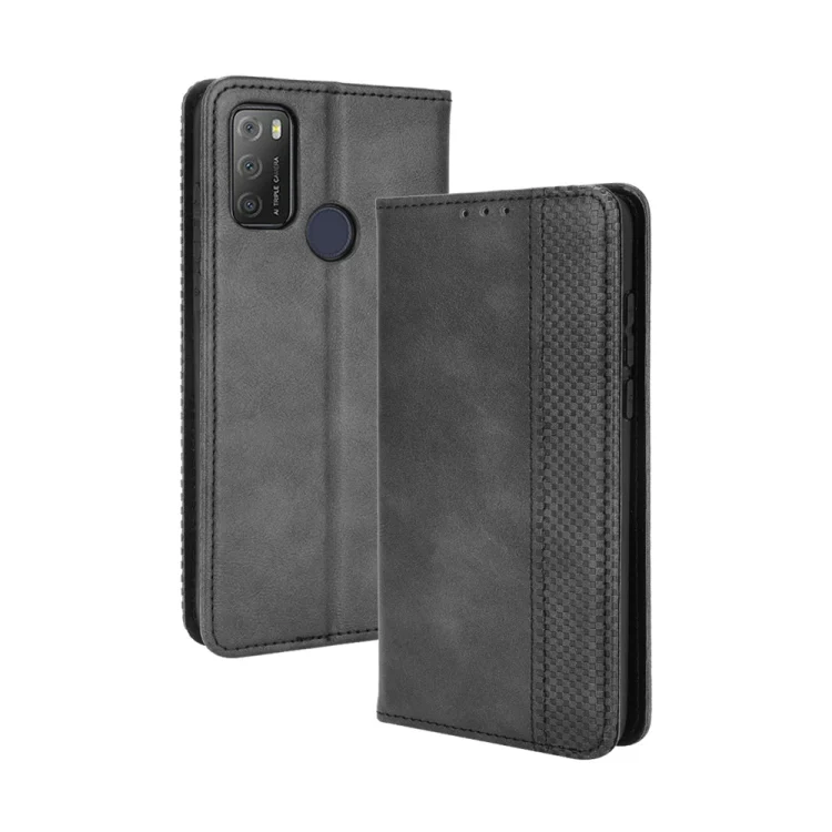 Magnetic Buckle Retro Texture Leather Phone Case, For TCL 20Y, For TCL 205, For vivo Y3s 2021, For vivo S10e / V23e 4G / 5G, For vivo Y15s 2021 / Y15a