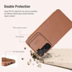 NILLKIN QIN Series Pro Sliding Camera Cover Design Leather Phone Case, For Samsung Galaxy S22 5G, For Samsung Galaxy S22+ 5G, For Samsung Galaxy S22 Ultra 5G - Image 7