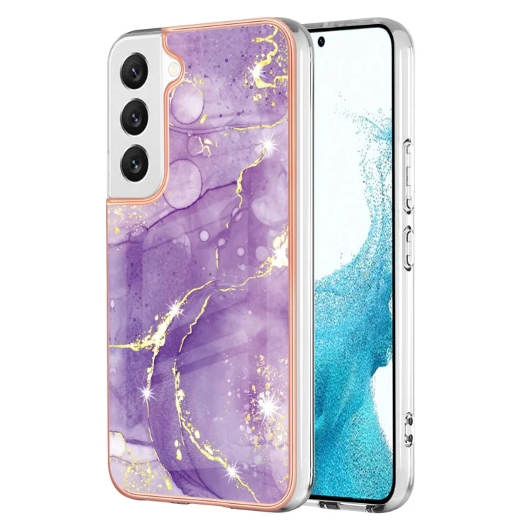 EDA002576401A.webp Electroplating Marble IMD TPU Phone Case, For Samsung Galaxy S22 5G, For Samsung Galaxy S22+ 5G, For Samsung Galaxy S22 Ultra 5G - Image 1