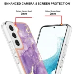 Electroplating Marble IMD TPU Phone Case, For Samsung Galaxy S22 5G, For Samsung Galaxy S22+ 5G, For Samsung Galaxy S22 Ultra 5G - Image 4