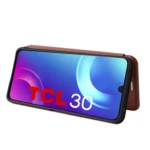 Carbon Fiber Texture Magnetic Horizontal Flip Leather Phone Case, For TCL 30 5G / 30+ - Image 5