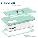3 in 1 Ring Holder PC + TPU Phone Case, For Samsung Galaxy S21 5G, For Samsung Galaxy S21+ 5G, For Samsung Galaxy S21 FE 5G - Image 3