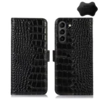 Crocodile Top Layer Cowhide Leather Phone Case, For Samsung Galaxy S21 FE 5G, For Xiaomi 12 Pro, For Samsung Galaxy S22+ 5G, For Samsung Galaxy S22 Ultra 5G, For Samsung Galaxy S22 5G