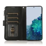 Microfiber Zipper Horizontal Flip Leather Case, For Samsung Galaxy S21+ 5G, For Samsung Galaxy S21 Ultra 5G, For Samsung Galaxy Note20, For Samsung Galaxy A21s - Image 4