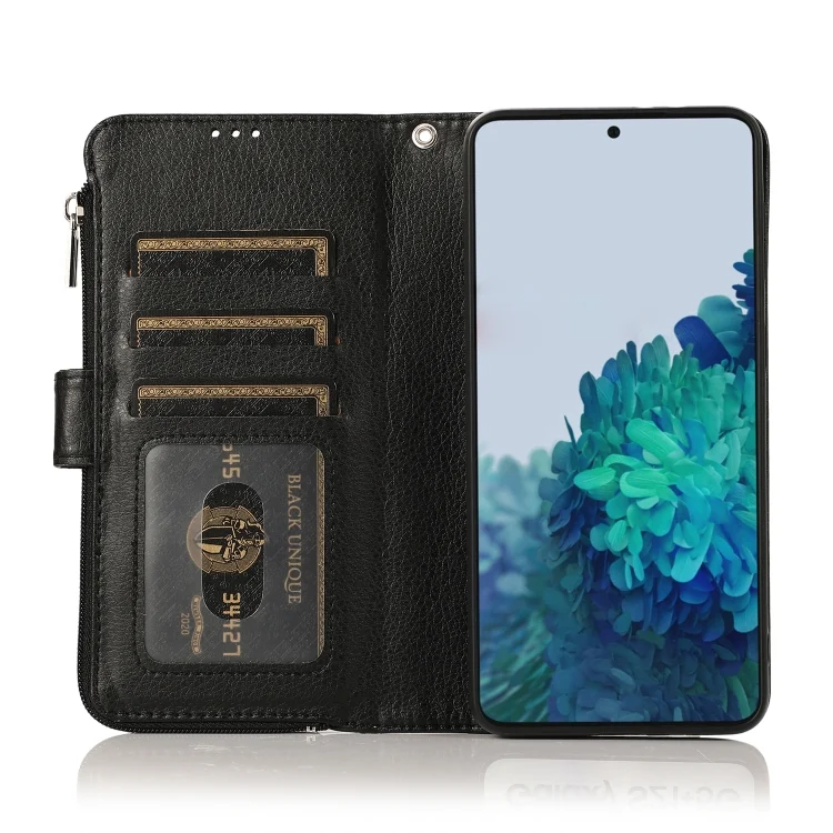 EDA002938021A_3.webp Microfiber Zipper Horizontal Flip Leather Case, For Samsung Galaxy S21+ 5G, For Samsung Galaxy S21 Ultra 5G, For Samsung Galaxy Note20, For Samsung Galaxy A21s - Image 4