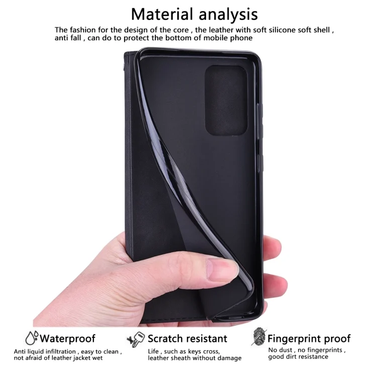 EDA002942701A_4.webp Frosted Business Magnetic Flip Leather Phone Case, For Xiaomi Redmi 10C, For Huawei nova 8i, For Huawei nova 9, For Honor X8 / X30i - Image 5