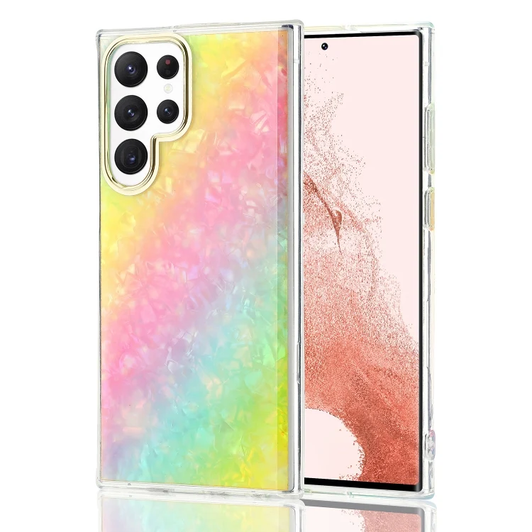 EDA003050801A.webp Electroplating Shell Texture Phone Case, For Samsung Galaxy S22 Ultra 5G - Image 1