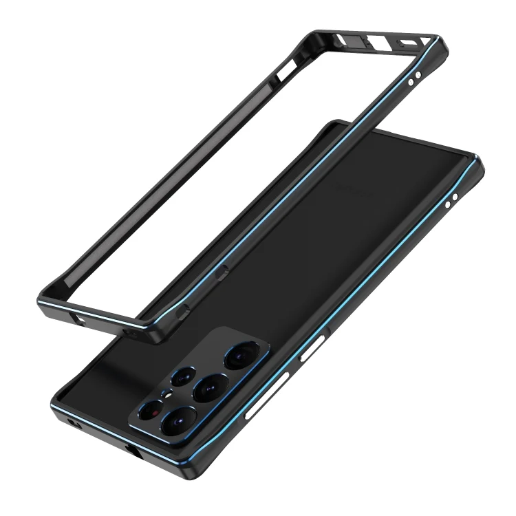Aurora Series Lens Protector + Metal Frame Protective Phone Case, For Samsung Galaxy S22 Ultra
