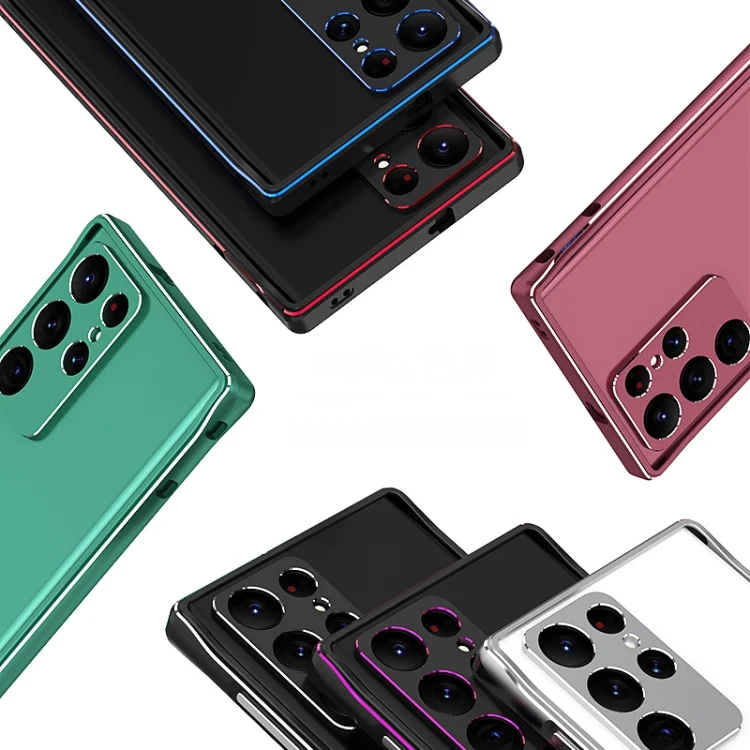 EDA003130101_B1.webp Aurora Series Lens Protector + Metal Frame Protective Phone Case, For Samsung Galaxy S22 Ultra - Image 2