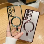 TPU Electroplated Magsafe Magnetic Phone Case, For Samsung Galaxy S22 Ultra 5G - Image 7