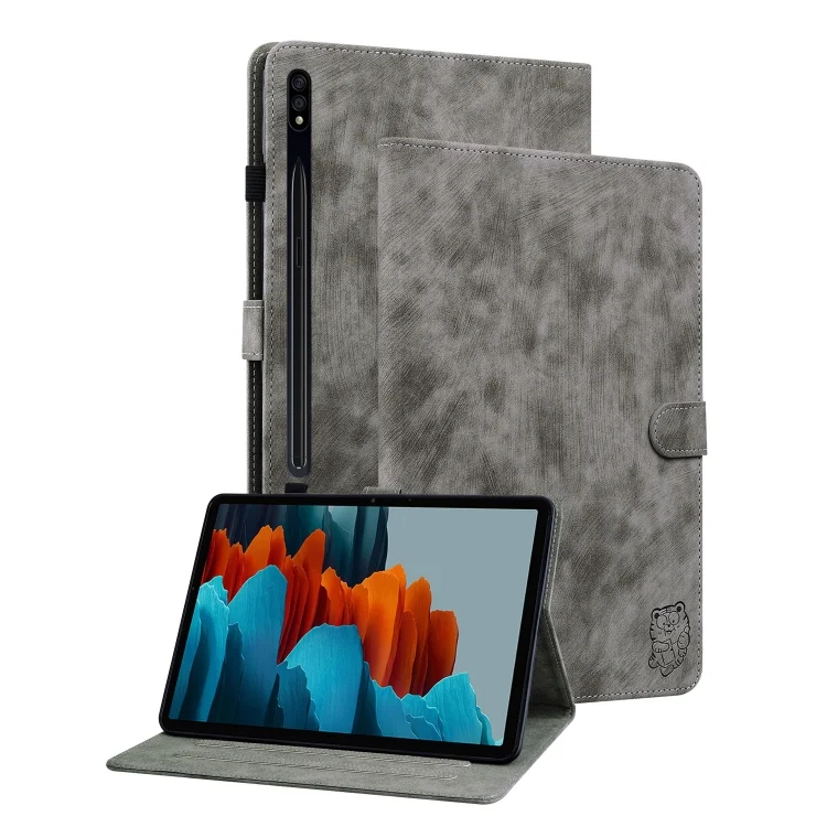 Tiger Pattern Flip Leather Tablet Case, For Samsung Galaxy Tab S9, For Samsung Galaxy Tab А9+
