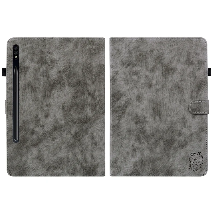 EDA003363410A_1.webp Tiger Pattern Flip Leather Tablet Case, For Samsung Galaxy Tab S9+, For Samsung Galaxy Tab S7/Tab S8 - Image 2