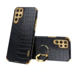 6D Electroplating Crocodile Texture Phone Case With Holder, For Samsung Galaxy S22 Ultra 5G - Image 6