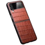 QIALINO Crocodile Pattern Genuine Leather Phone Case, For Samsung Galaxy Z Flip4, For Samsung Galaxy Z Fold3 5G/W22 5G, For Samsung Galaxy S22 5G, For Samsung Galaxy S22+ 5G... - Image 9