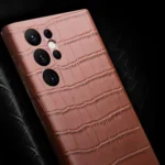 QIALINO Crocodile Pattern Genuine Leather Phone Case, For Samsung Galaxy Z Flip4, For Samsung Galaxy Z Fold3 5G/W22 5G, For Samsung Galaxy S22 5G, For Samsung Galaxy S22+ 5G... - Image 5