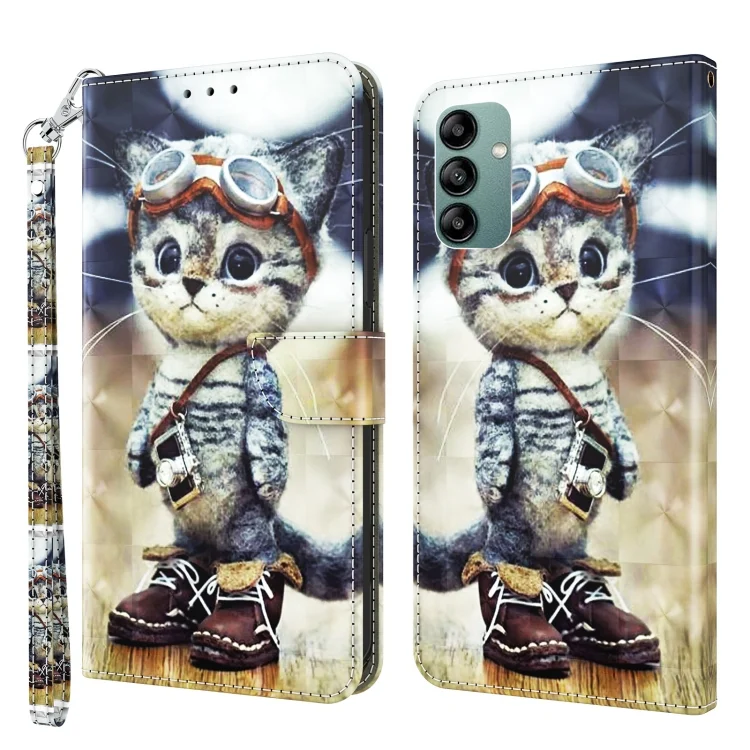 EDA003811907A.webp 3D Painted Leather Phone Case, For Samsung Galaxy A04s, For Xiaomi Redmi A1 2022 - Image 1