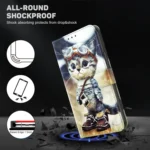 3D Painted Leather Phone Case, For Samsung Galaxy A04s, For Xiaomi Redmi A1 2022 - Image 6