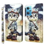 3D Painted Leather Phone Case, For Realme GT2 / GT Neo2 / GT Neo 3T, For Realme GT2 Pro