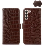 Crocodile Top Layer Cowhide Leather Phone Case, For Samsung Galaxy S23+ 5G, For Samsung Galaxy S23 Ultra 5G, For Samsung Galaxy S23 5G