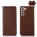 KHAZNEH Nappa Top Layer Cowhide Leather Phone Case, For Samsung Galaxy S23+ 5G, For Samsung Galaxy S23 Ultra 5G, For Samsung Galaxy S23 5G