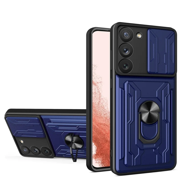 Sliding Camshield TPU+PC Phone Case with Card Slot, For Samsung Galaxy S23 5G, For Samsung Galaxy S23+ 5G