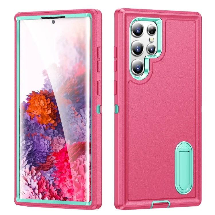 3 in 1 Rugged Holder Phone Case, For Samsung Galaxy S23 ultra 5G