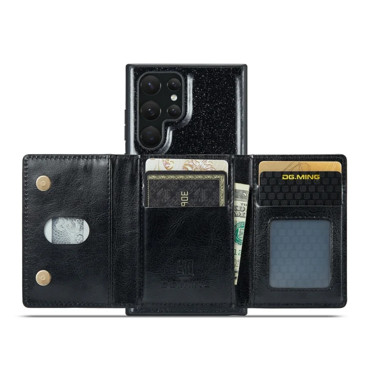 EDA003976202A_3.webp DG.MING M3 Series Glitter Powder Card Bag Leather Case, For Samsung Galaxy S22 Ultra 5G, For iPhone 14 Pro Max - Image 4