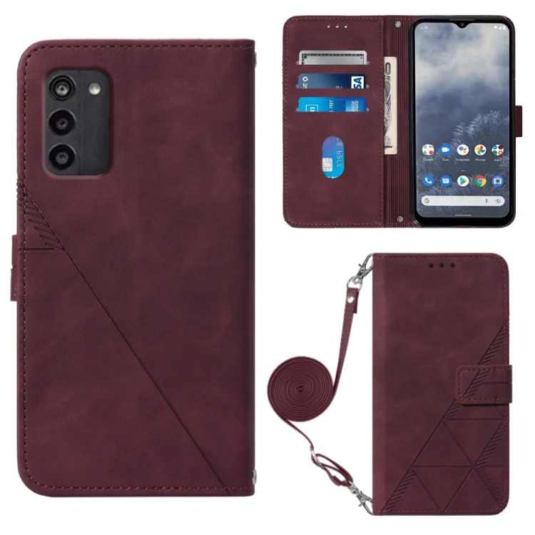 Crossbody 3D Embossed Flip Leather Phone Case, For Nokia G100, For Nokia G400, For OPPO A17 4G