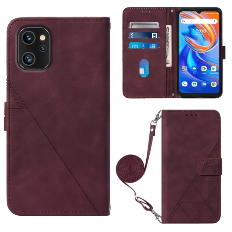 Crossbody 3D Embossed Flip Leather Phone Case, For UMIDIGI A13 / A13 Pro / A13S, For UMIDIGI C1, For UMIDIGI F3 4G / F3 5G / F3 SE / F3S