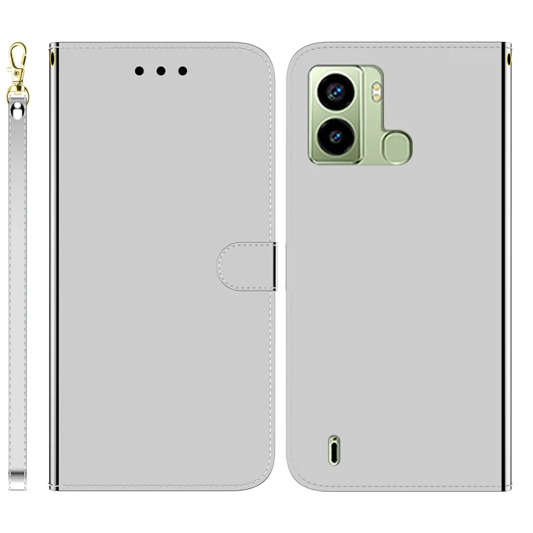 Imitated Mirror Surface Flip Leather Phone Case, For Tecno Pop 6 Fingerprint, For Nokia G60