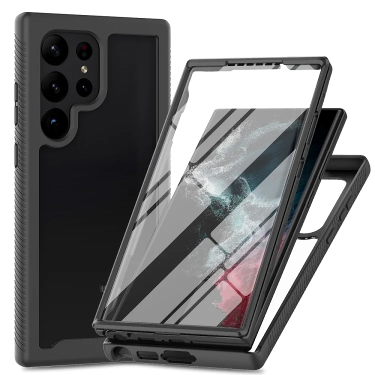 Two-layer Integrated Transparent TPU + PC + PET Protective Phone Case, For Samsung Galaxy S23 Ultra 5G, For Samsung Galaxy S23+ 5G, For Samsung Galaxy S23 5G