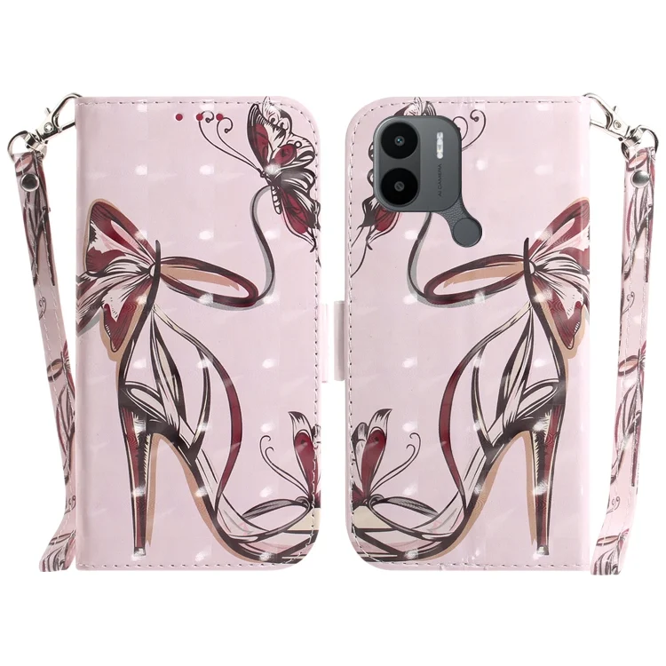 3D Colored Pattern Flip Leather Phone Case, For Xiaomi Redmi A1+