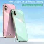 XINLI Straight Edge 6D Electroplate TPU Phone Case, For Samsung Galaxy A04 4G, For Samsung Galaxy A03 - Image 2