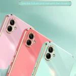 XINLI Straight Edge 6D Electroplate TPU Phone Case, For Samsung Galaxy A04 4G, For Samsung Galaxy A03 - Image 4