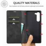 LC.IMEEKE Strong Magnetism Ultra-thin Matte Leather Phone Case, For Samsung Galaxy S23 5G, For Samsung Galaxy S23+ 5G - Image 3