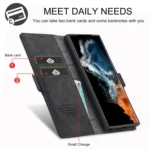 LC.IMEEKE Strong Magnetism Microfiber Leather Phone Case, For Samsung Galaxy S23 Ultra 5G - Image 4