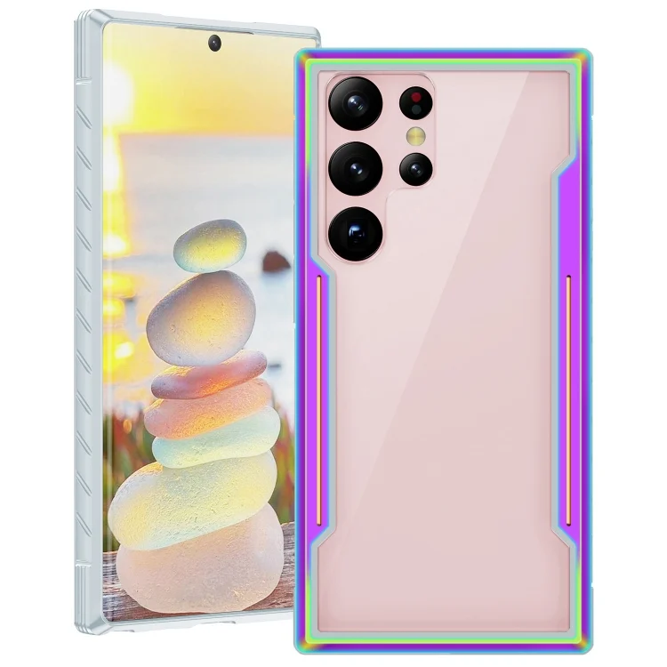 Defender Metal Clear PC Soft TPU Phone Case, For Samsung Galaxy S23 5G, For Samsung Galaxy S23+ 5G