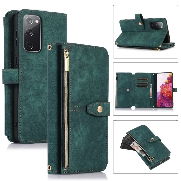 Dream 9-Card Wallet Zipper Bag Leather Phone Case, For Samsung Galaxy S20 FE, For Samsung Galaxy S10, For Samsung Galaxy S10+