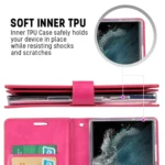 GOOSPERY MANSOOR DIARY 9 Card Slots Leather Phone Case, For Samsung Galaxy S23 Ultra 5G - Image 2