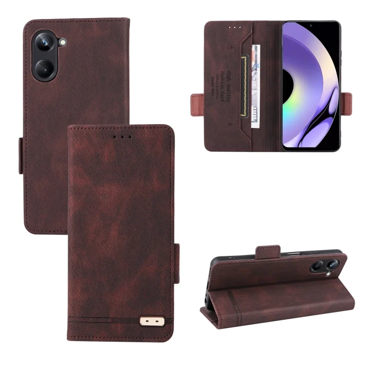 Magnetic Clasp Leather Phone Case, For Realme 10 Pro, For Realme 10 Pro+, For Fujitsu Arrows N F-51C, For OPPO A58 5G