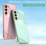 XINLI Straight Edge 6D Electroplate TPU Phone Case, For Samsung Galaxy S22 5G, For Samsung Galaxy S22+ 5G - Image 2