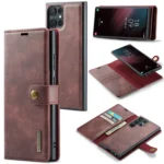 DG.MING Crazy Horse Texture Detachable Magnetic Leather Case, For Samsung Galaxy S23 Ultra 5G
