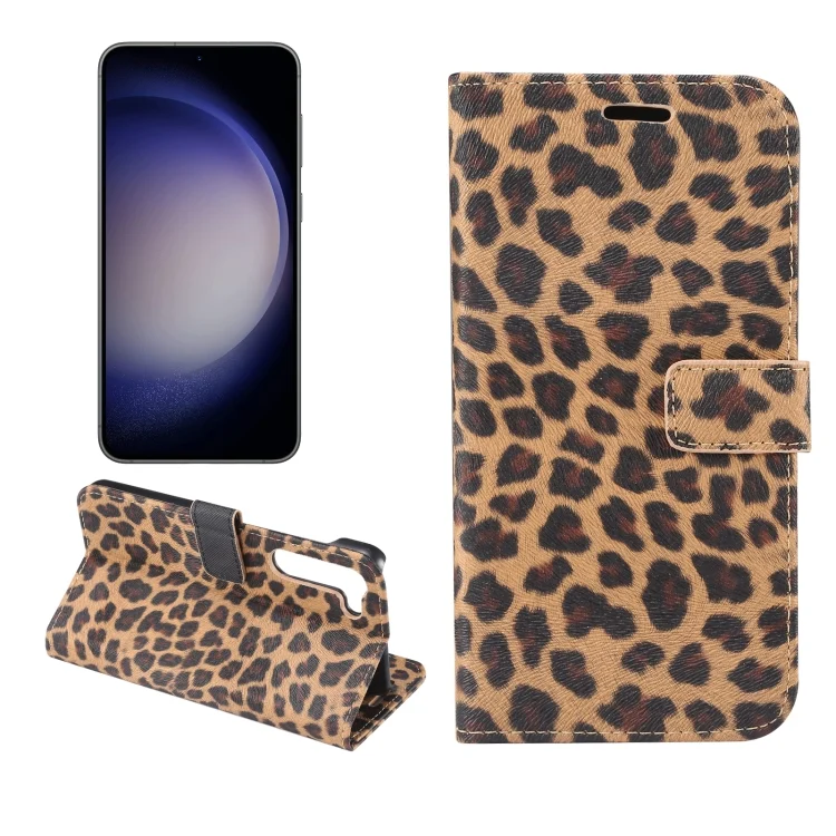 Leopard Pattern Flip Leather Phone Case, For Samsung Galaxy S23 5G, For Samsung Galaxy S23+ 5G, For Samsung Galaxy S23 Ultra 5G, For Samsung Galaxy A14 5G / 4G, For Samsung Galaxy A54 5G