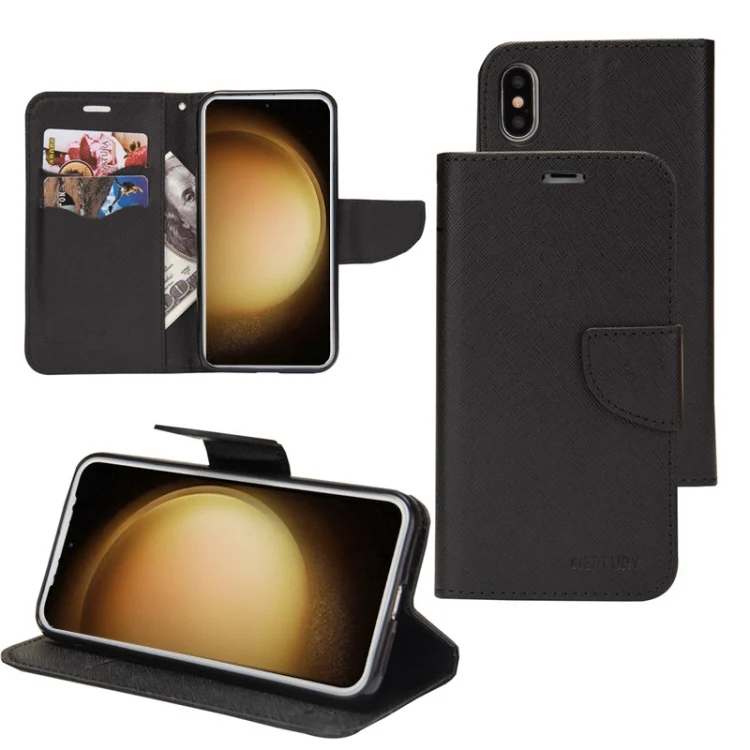 Mercury Contrast Color Splicing Leather Phone Case, For Samsung Galaxy S23 5G, For Samsung Galaxy S23+ 5G, For Samsung Galaxy S23 Ultra 5G