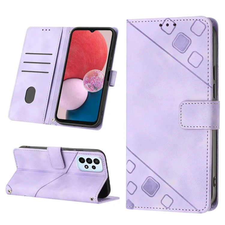 Skin-feel Embossed Leather Phone Case, For Samsung Galaxy A13 Lite / A13 4G, For Samsung Galaxy A13 5G /A04 4G/A04e, For Samsung Galaxy A14 5G