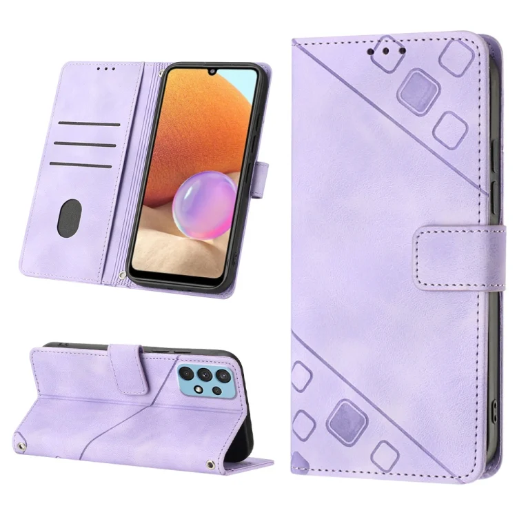 Skin-feel Embossed Leather Phone Case, For Samsung Galaxy A32 4G, For Samsung Galaxy A32 5G / M32 5G, For Samsung Galaxy A33 5G